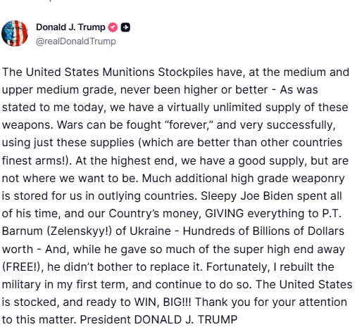 El posteo de Donald Trump