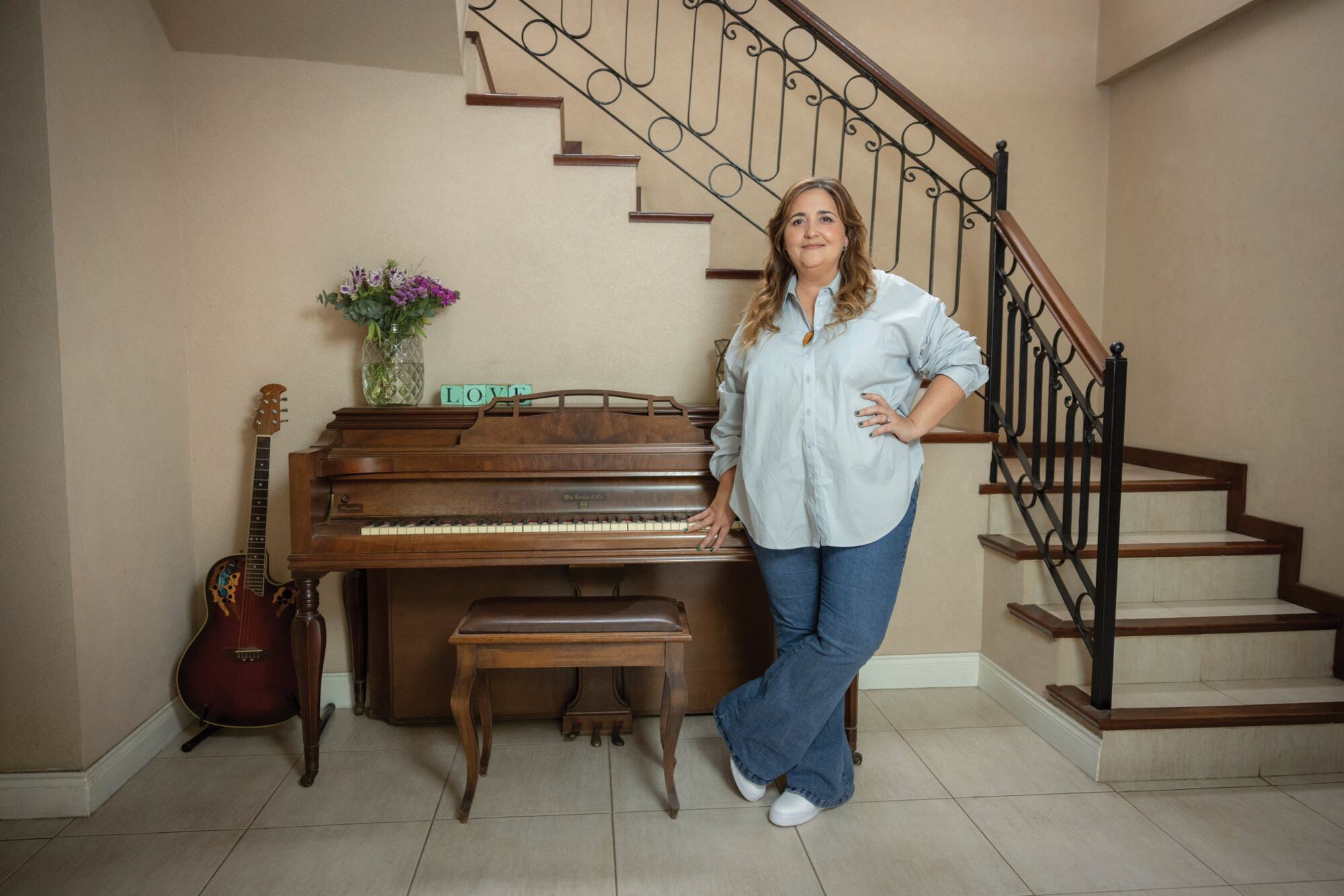 El piano, uno de los pocos objetos que Camila conserva de su padre Marcos Gastaldi.