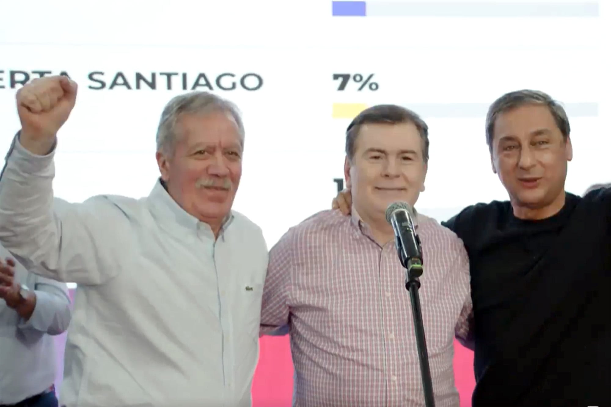 El gobernador Elías Suárez y Zamora festejaron la victoria electoral