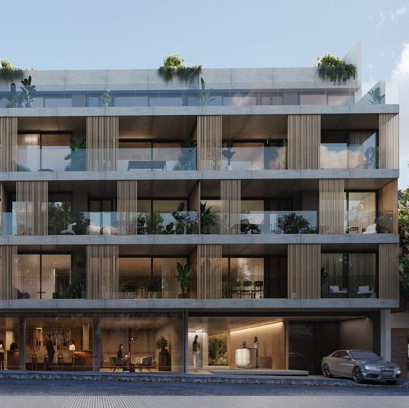 Aer Zapiola es un edificio de 4 pisos con unidades de 3 y 4 ambientes de 78 a 306 m2