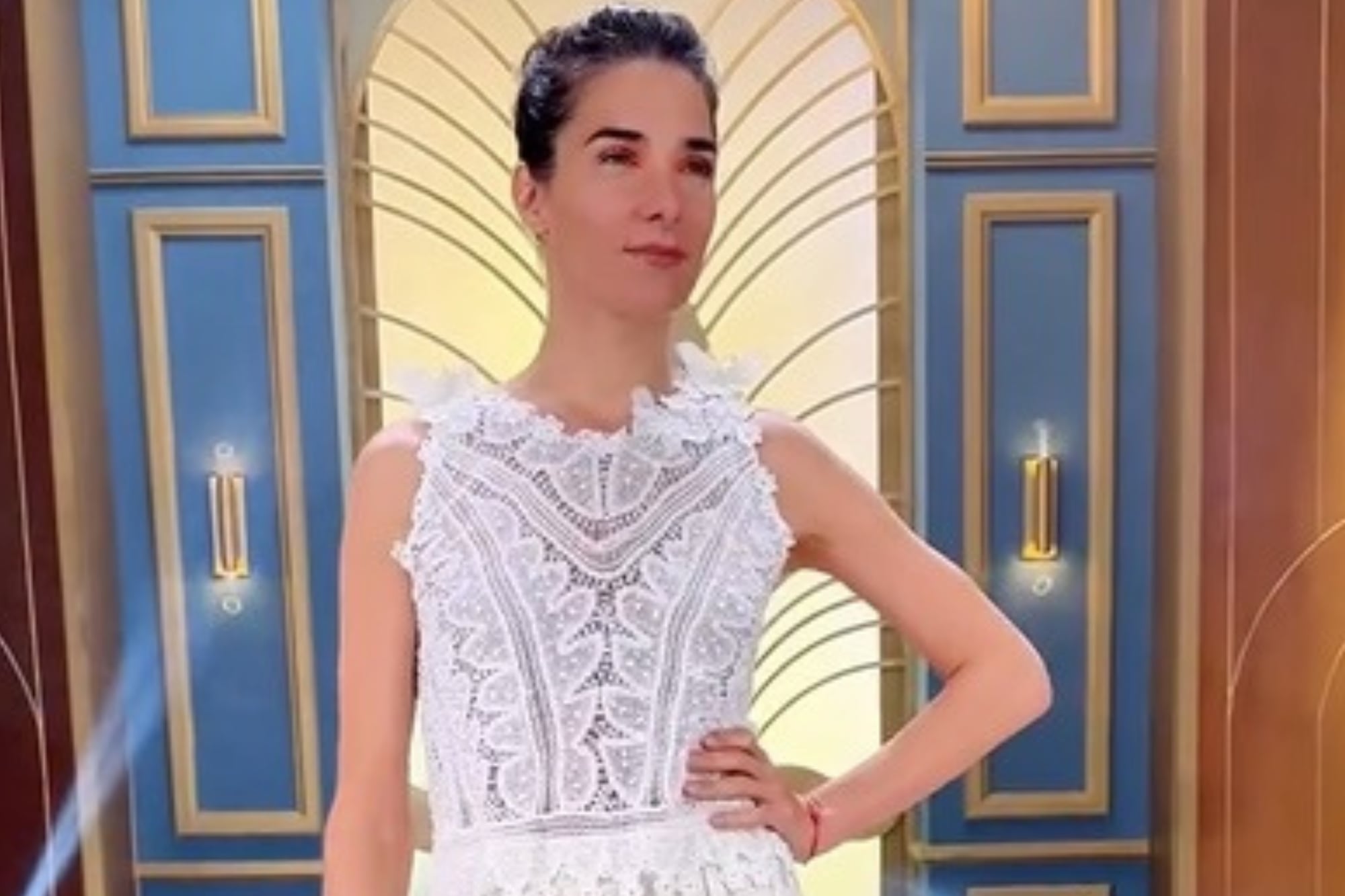 Juana Viale lució un look reciclado de novia que causó furor e hizo reír a todos con un blooper
