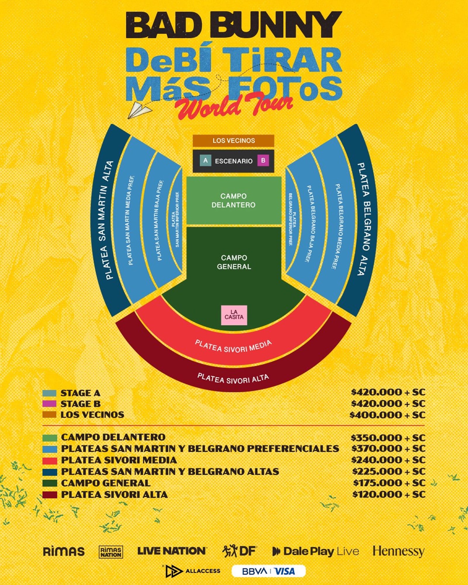 Los precios de las entradas para los recitales de Bad Bunny