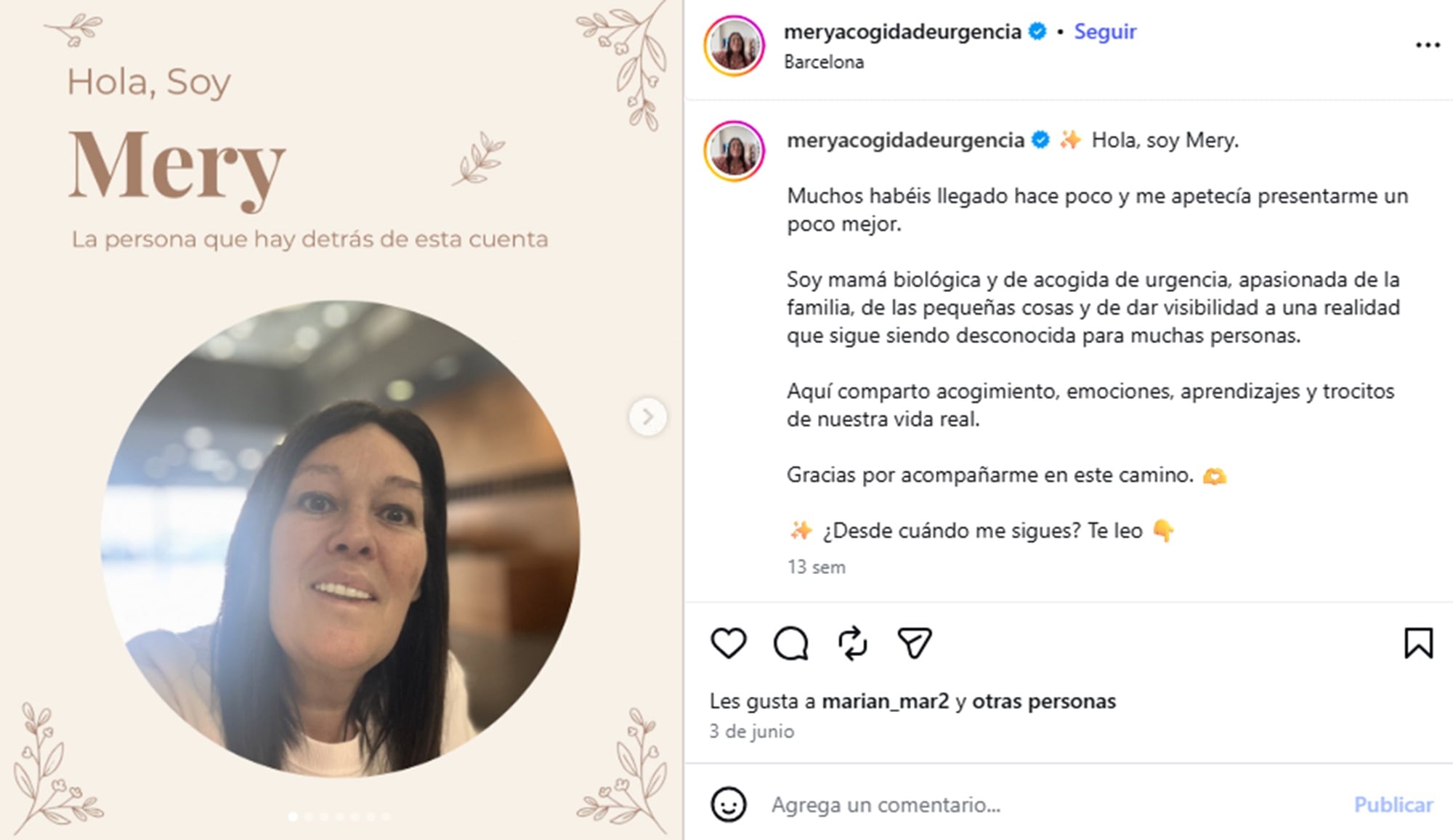 María José Valero utiliza sus redes sociales para hablar sobre su elección de vida