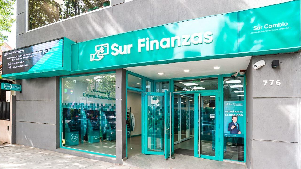 Una de las sedes de Sur Finanzas, la financiera que domina la zona Sur del Gran Buenos Aires.