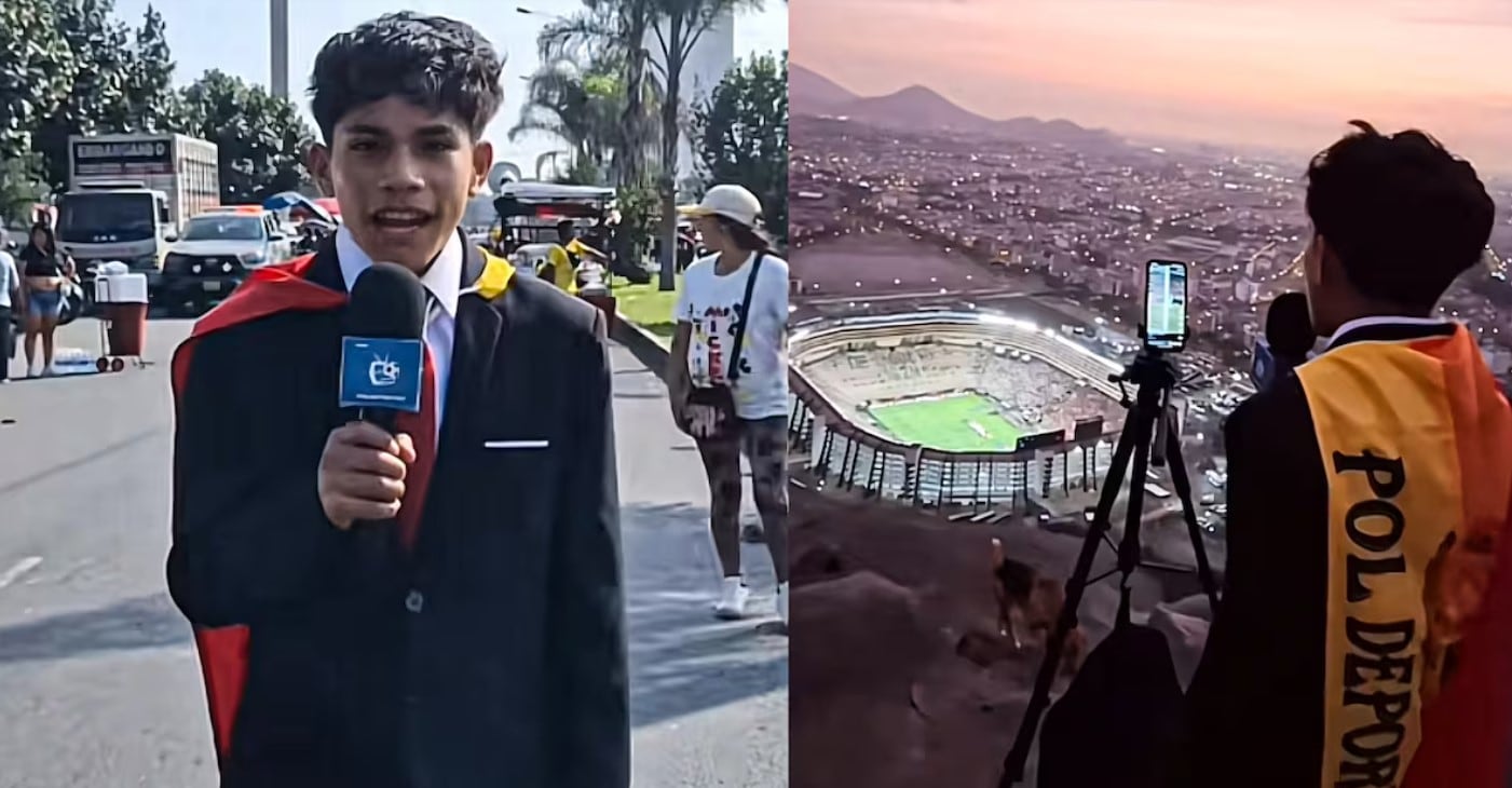 La historia de Pol Deportes, el niño que transmitió la final de la Libertadores desde un cerro y se hizo viral