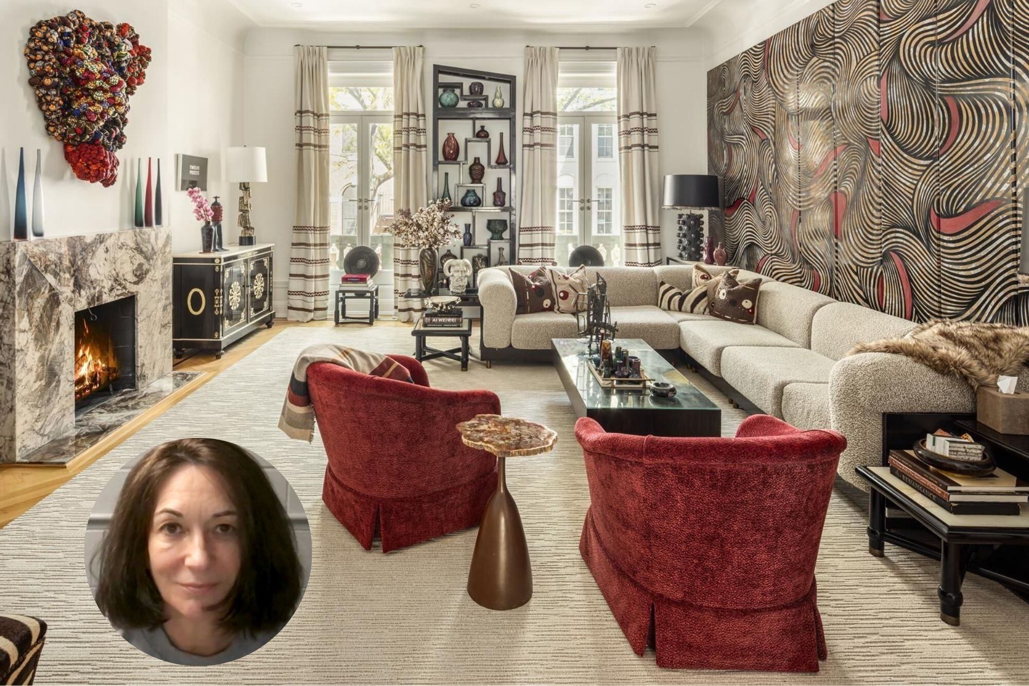 La casa en Manhattan fue sede de las famosas fiestas de Ghislaine Maxwell (Douglas Elliman) (Wikimedia Commons/Federal Bureau of Prisons)