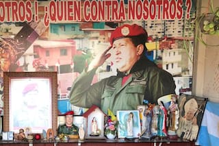 El culto a "San Hugo Chávez" que suma cada vez más devotos