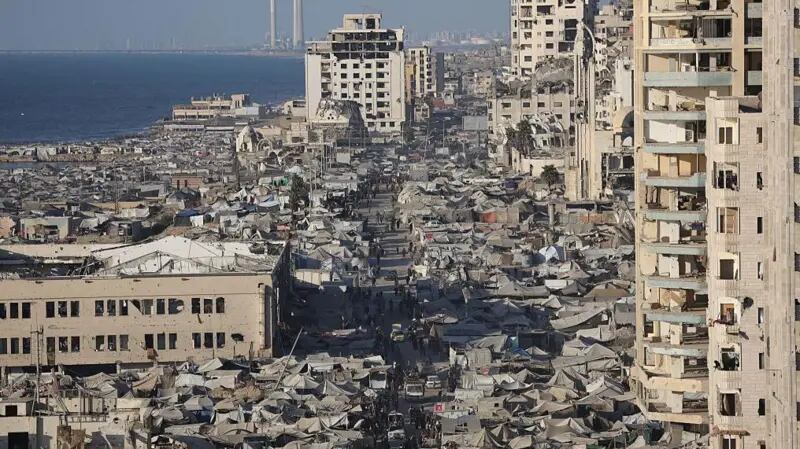 Esta zona costera de la ciudad de Gaza estaba repleta de tiendas de campaña pero a principios de septiembre Israel ha instado a la gente a abandonarla