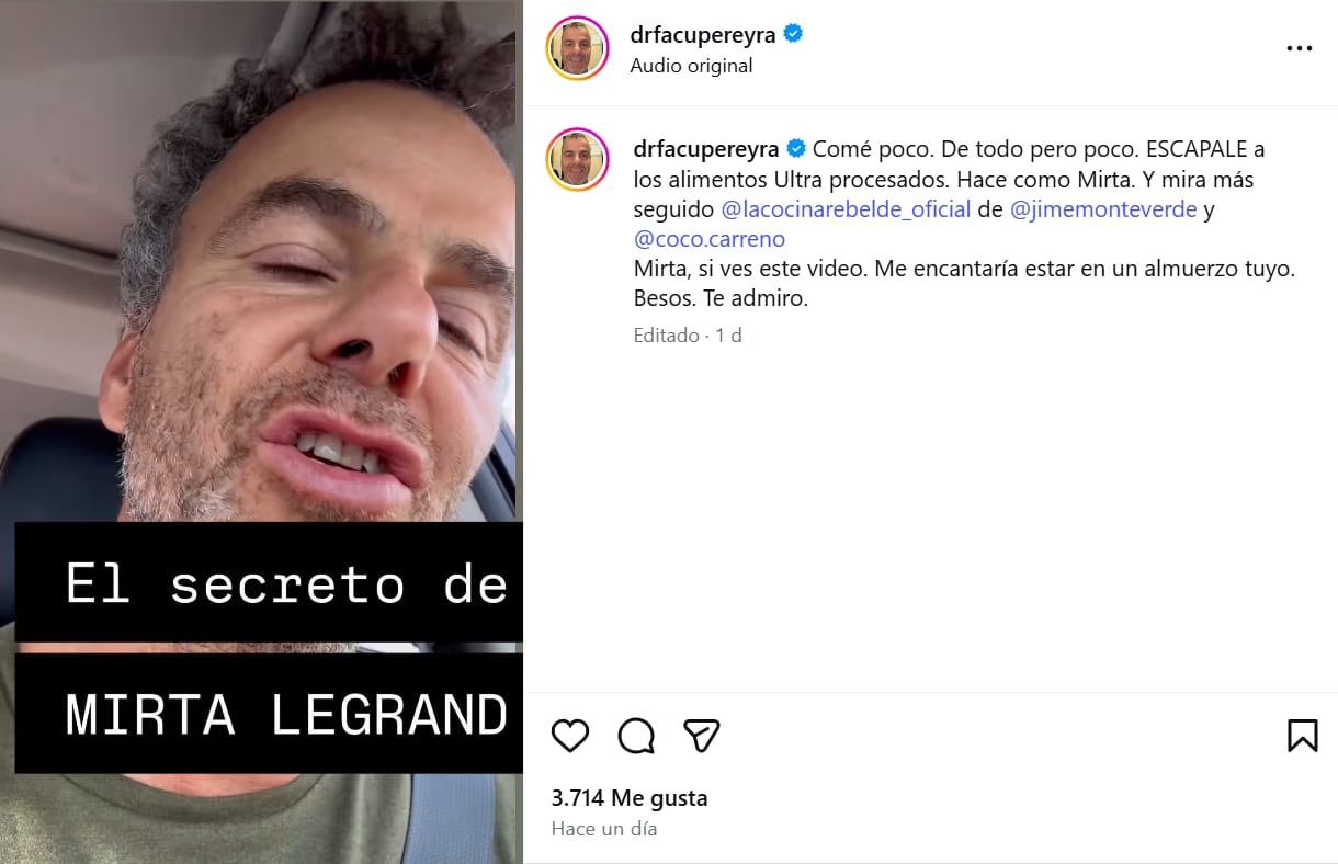 El gastroenterólogo Facundo Pereyra recomienda comer vegetales y alimentos fermentados