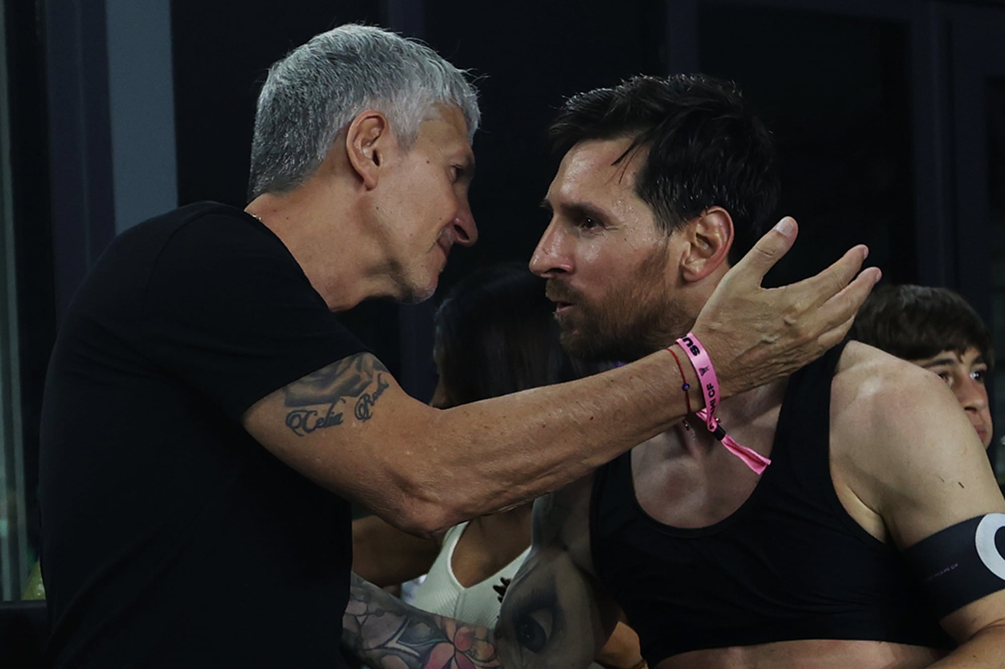 Jorge Messi con Lionel en Miami