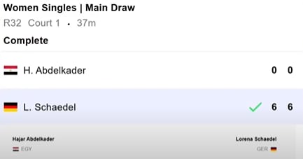 El marcador final decretó un doble 6-0 a favor de Lorena Schaedel