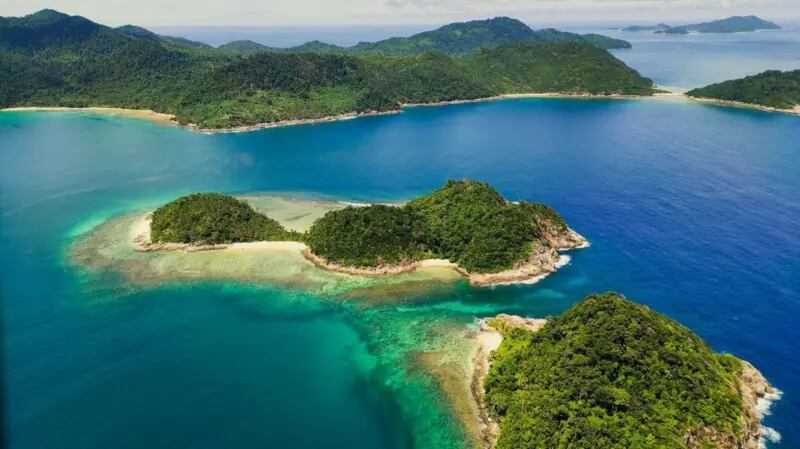 Las islas de Andamán y Nicobar se extienden por la costa este de la India