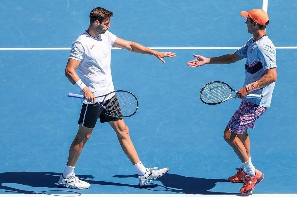 Horacio Zeballos con su dupla española Marcel Granollers