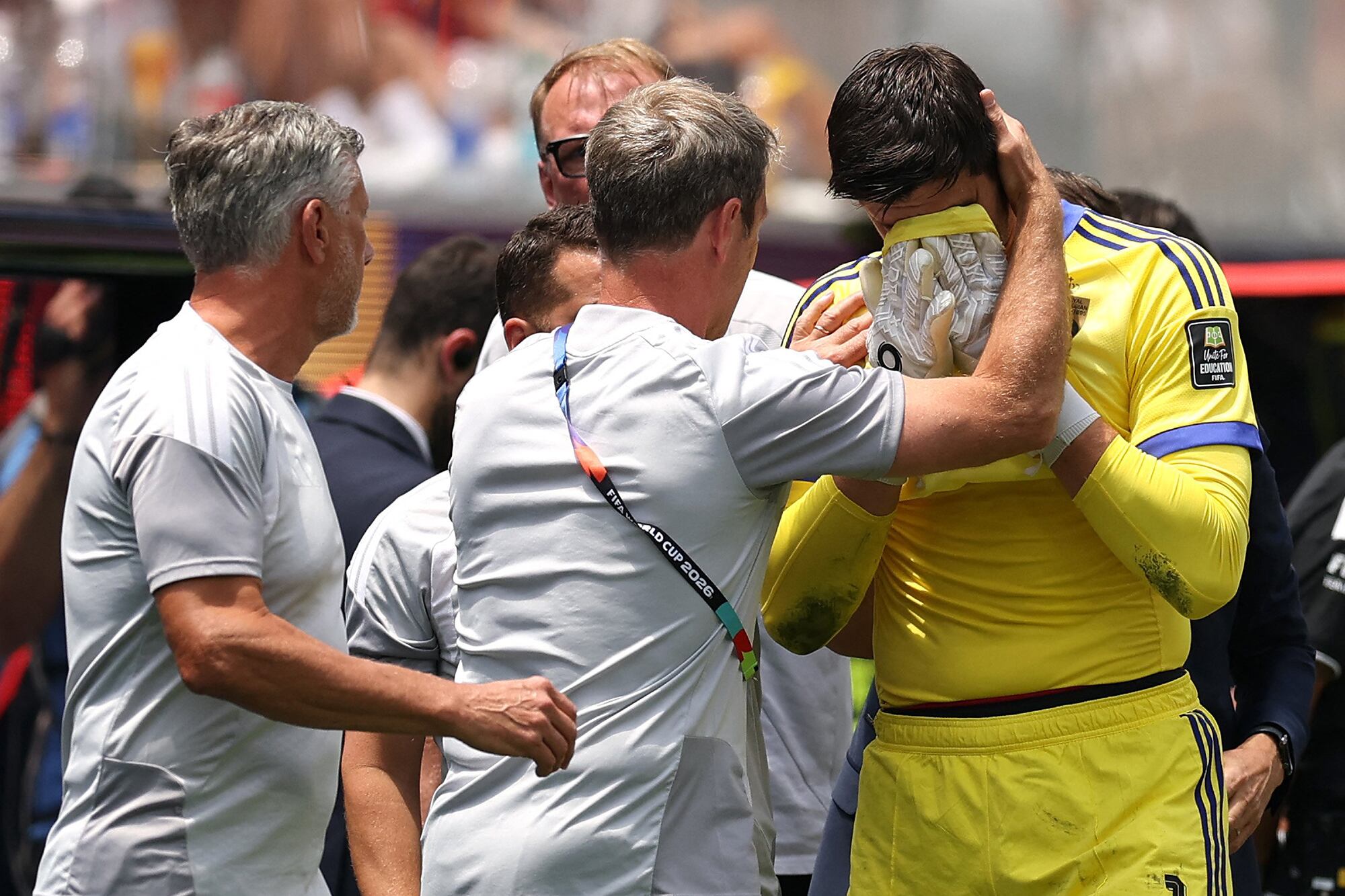 Una baja sensible en Bélgica: Thibaut Courtois se lesionó y fue reemplazado por Senne Lammens