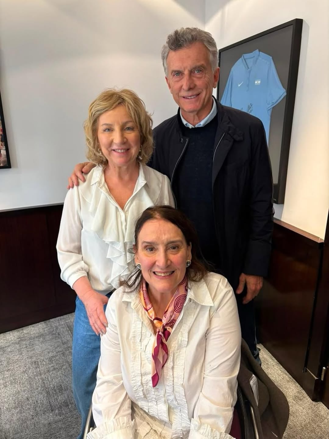 Macri con su candidata Marita Mac Allister y Michetti