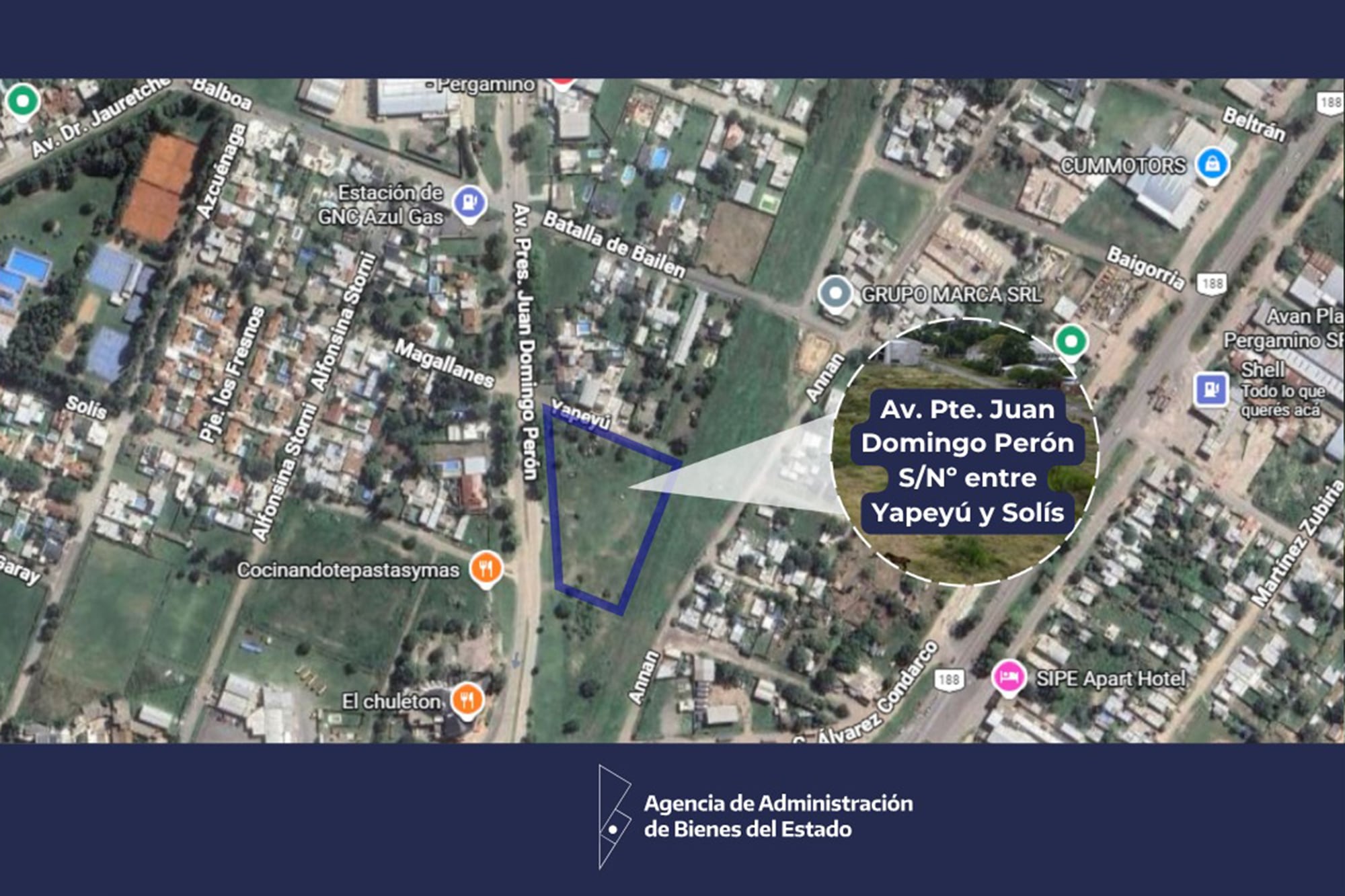 El 13 de agosto a las 14 se subastará un terreno de 6.395,47 m², sin edificaciones en Pergamino