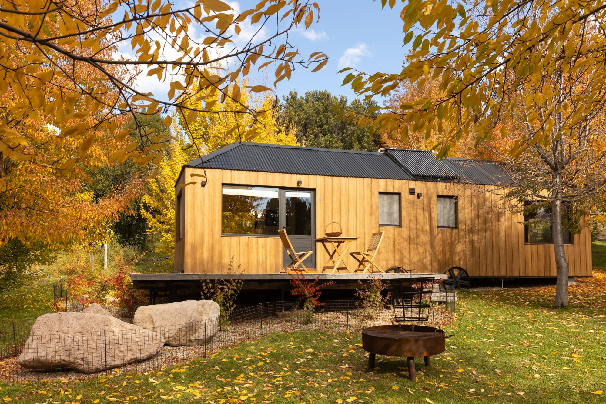Una tiny house del hospedaje Avataras en Meliquina.
