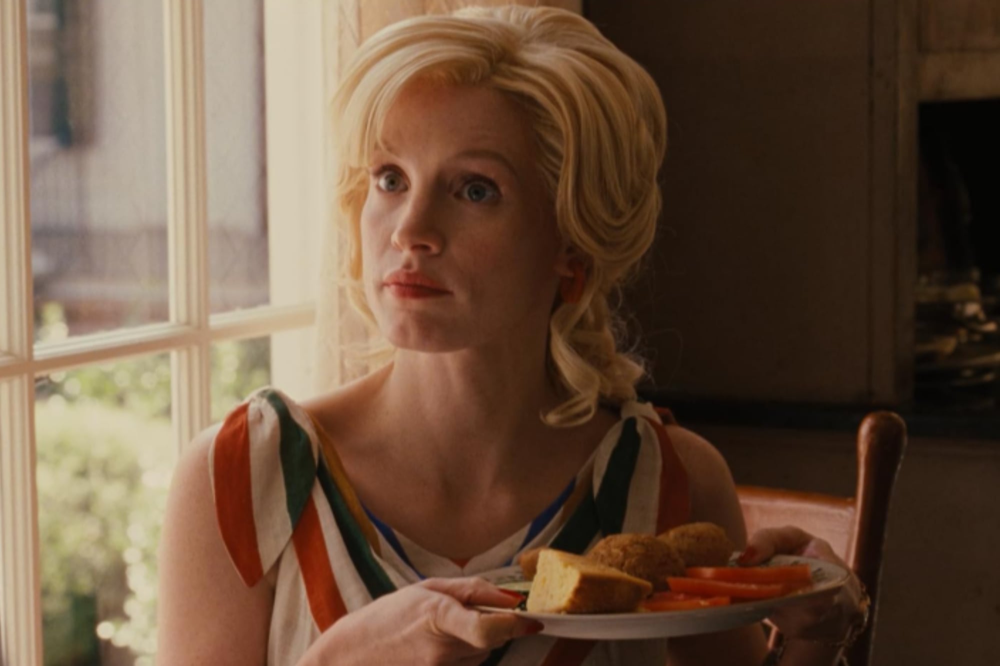 Chastain como Celia Foote en Historias cruzadas, una de las películas más importantes de su filmografía (Foto: IMDb)