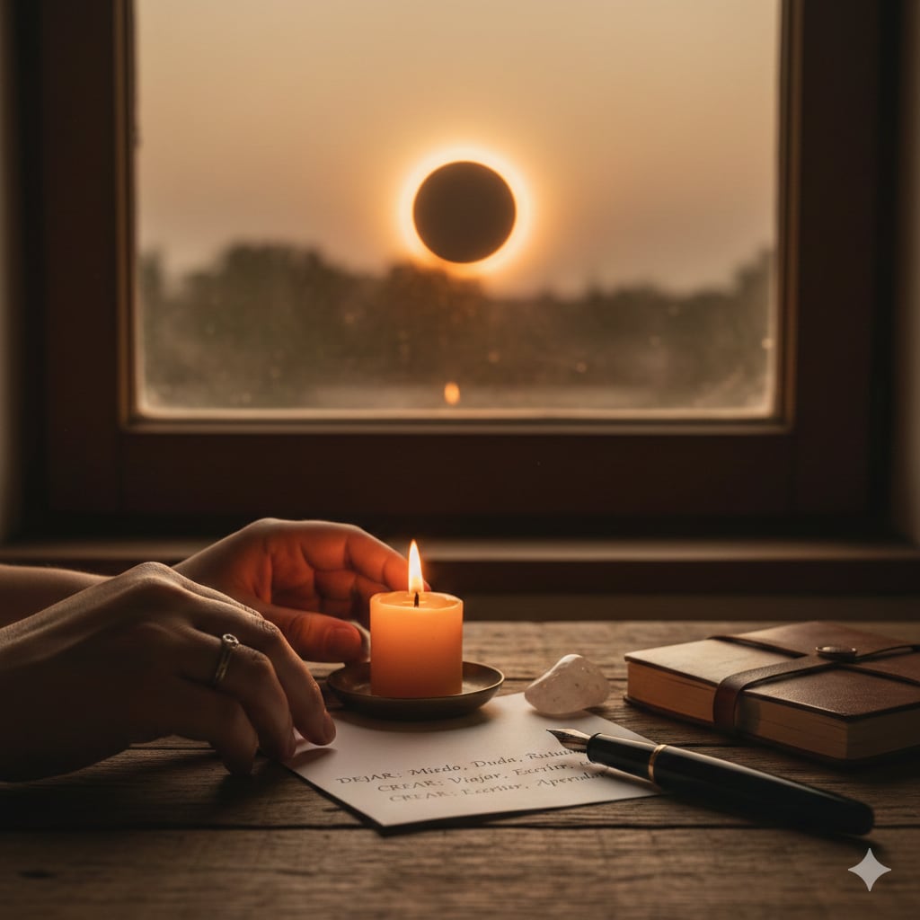 El ritual de la hoja en blanco para hacer durante el eclipse solar anular