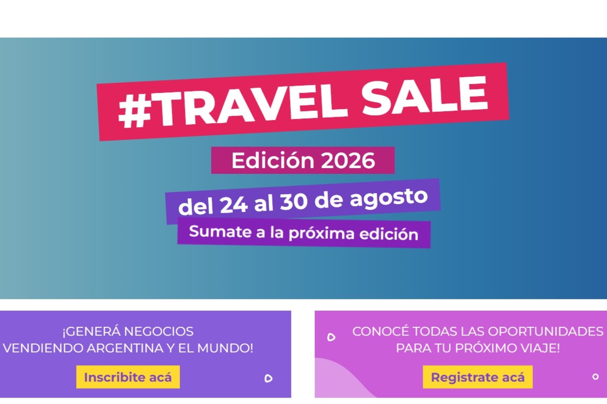 Los días en que estará vigente el Travel Sale 2026