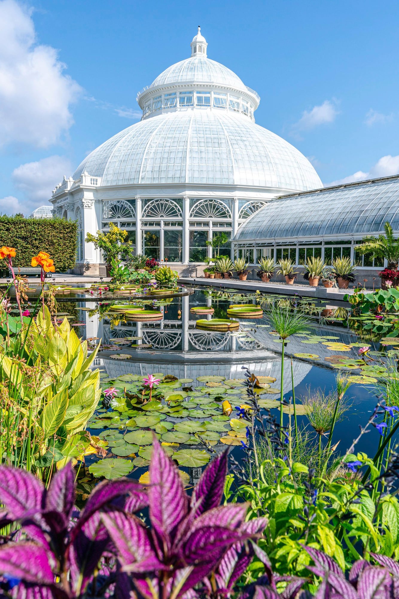 El invernadero Enid A. Haupt en el Jardín Botánico de New York inspirado en el diseño de los Kew Gardens