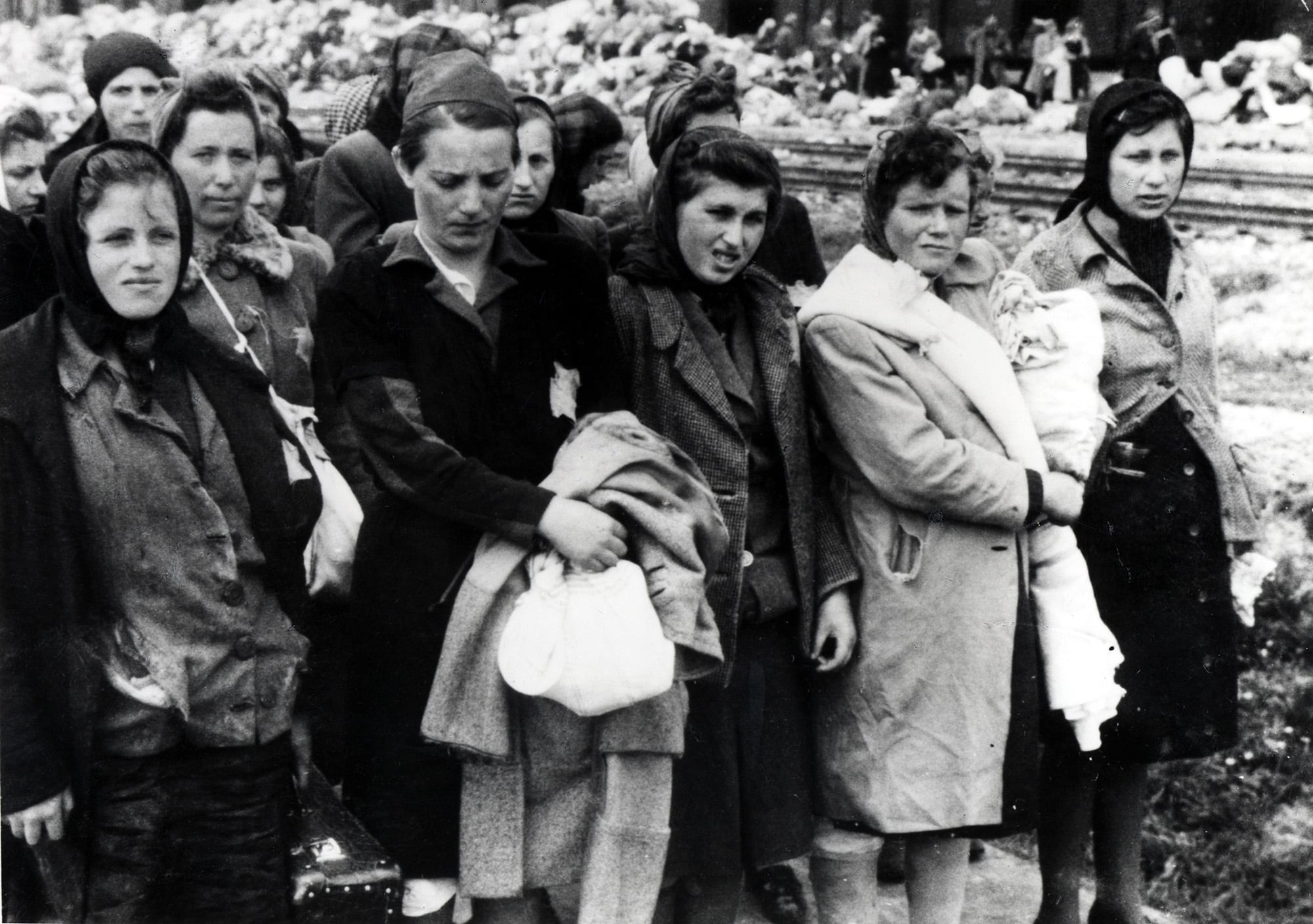 The arrival of Hungarian Jews in Auschwitz-Birkenau, in German-occupied Poland, June 1944. Between May 2nd and July 9th, more than 430,000 Hungarian Jews were deported to Auschwitz. (Photo by Galerie Bilderwelt/Getty Images)