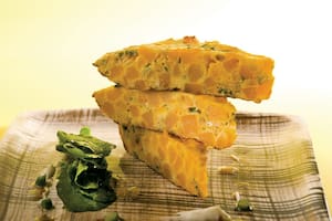 Tortilla de calabaza y cebolla