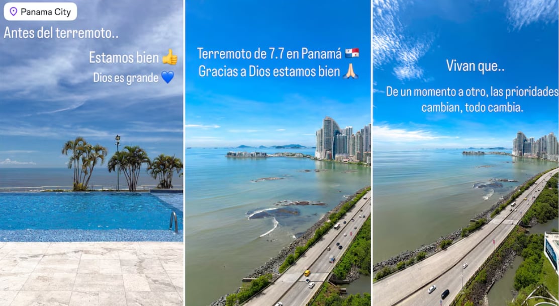 Martín Anchorena mostró cómo vivió el sismo en Panamá, donde está radicado hace diez años (Foto: Captura Instagram(@martinanchorena)
