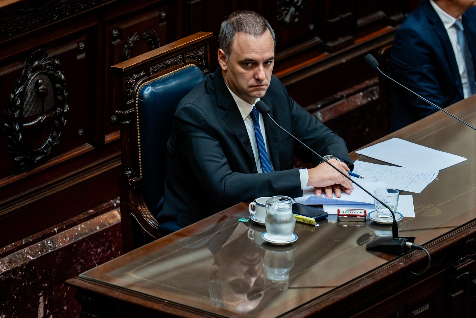 Manuel Adorni en el informe de gestión en el Congreso de la Nación