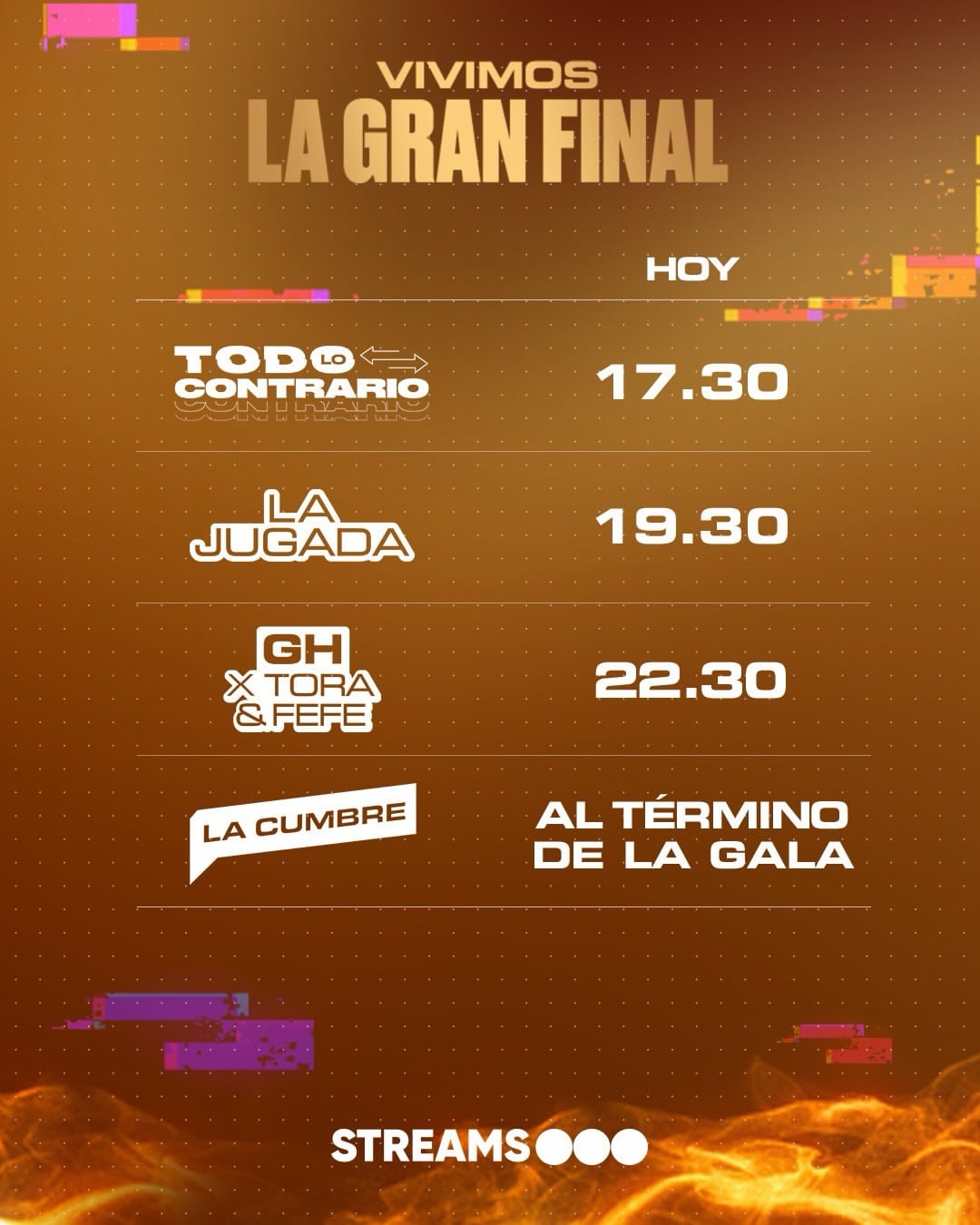 Grillla de la final de Gran Hermano por streaming