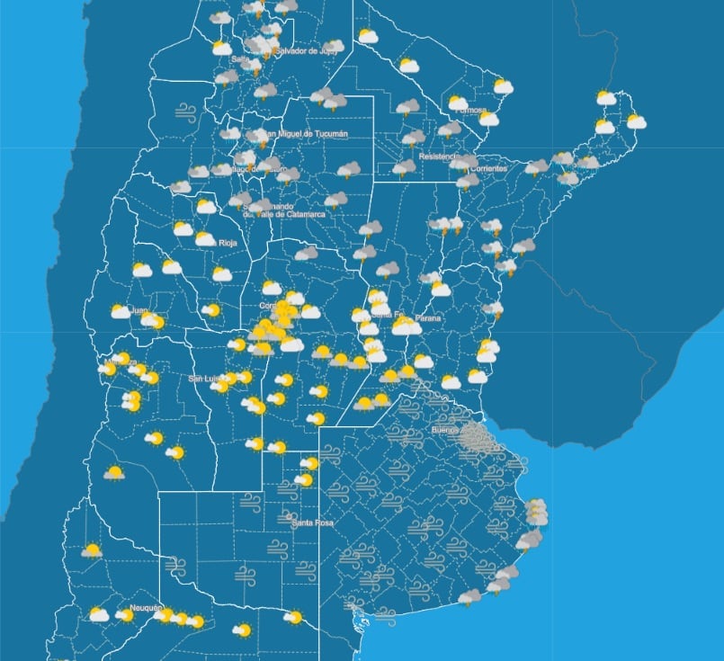 Se esperan vientos y lluvias para gran parte del país