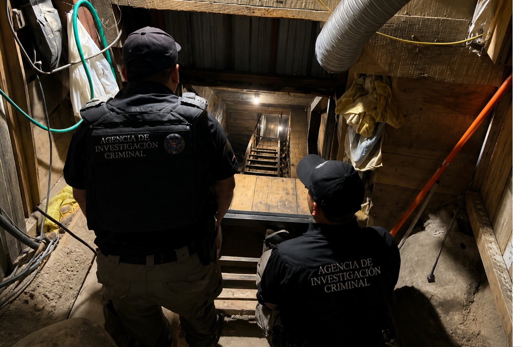 Descubren un narcotúnel que conectaría Tijuana con San Diego con un mecanismo deslizante, luz y ventilación