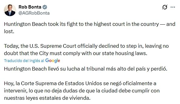 Este lunes, la Corte Suprema de Estados Unidos se negó oficialmente a intervenir