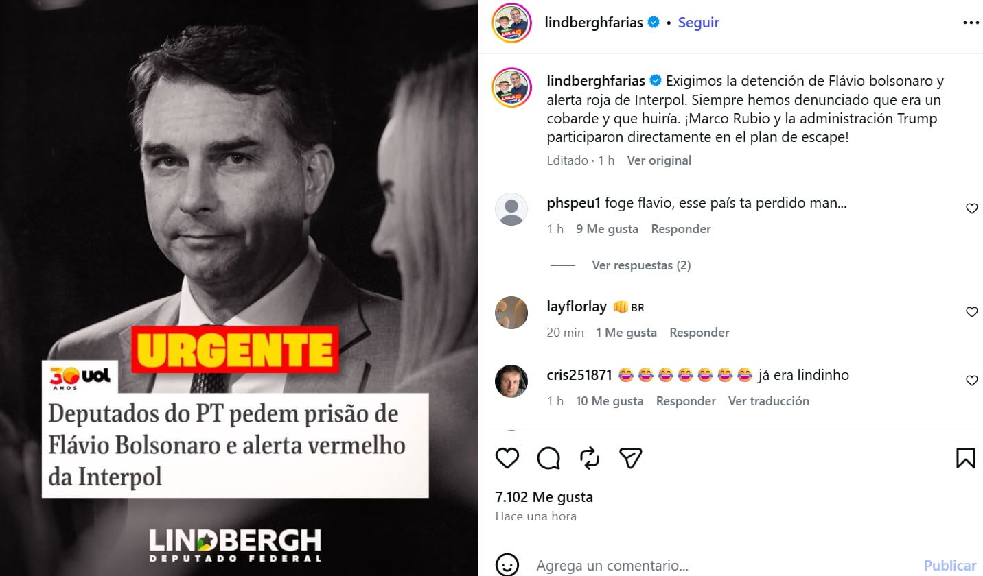 Congresistas del PT piden que Interpol busque a Bolsonaro