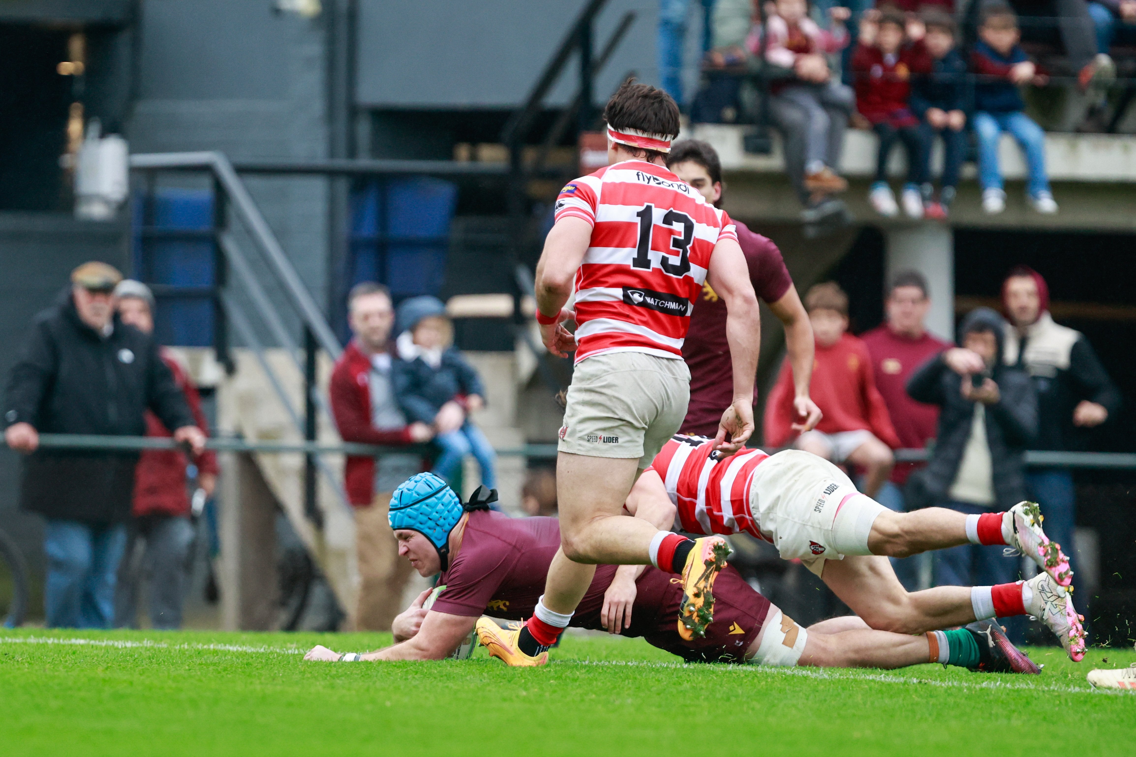 Paul Cardinal apoya el try para Newman