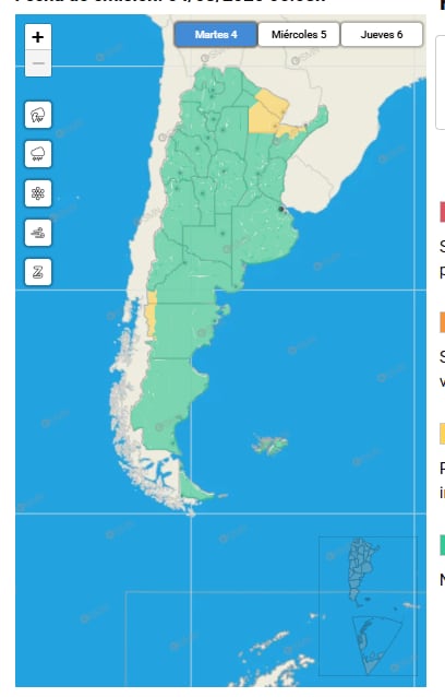 Las zonas afectadas