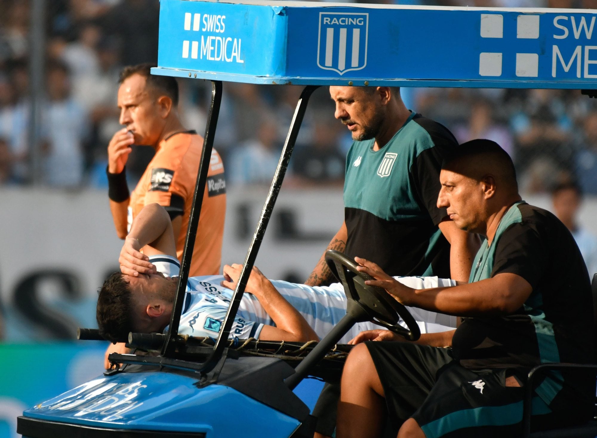 Martínez se va lesionado ante Independiente Rivadavia de Mendoza