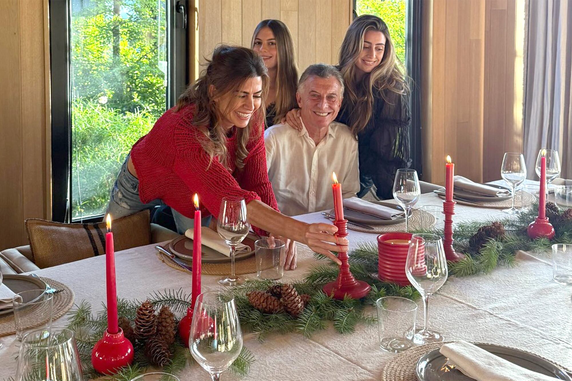 Mauricio Macri y familia