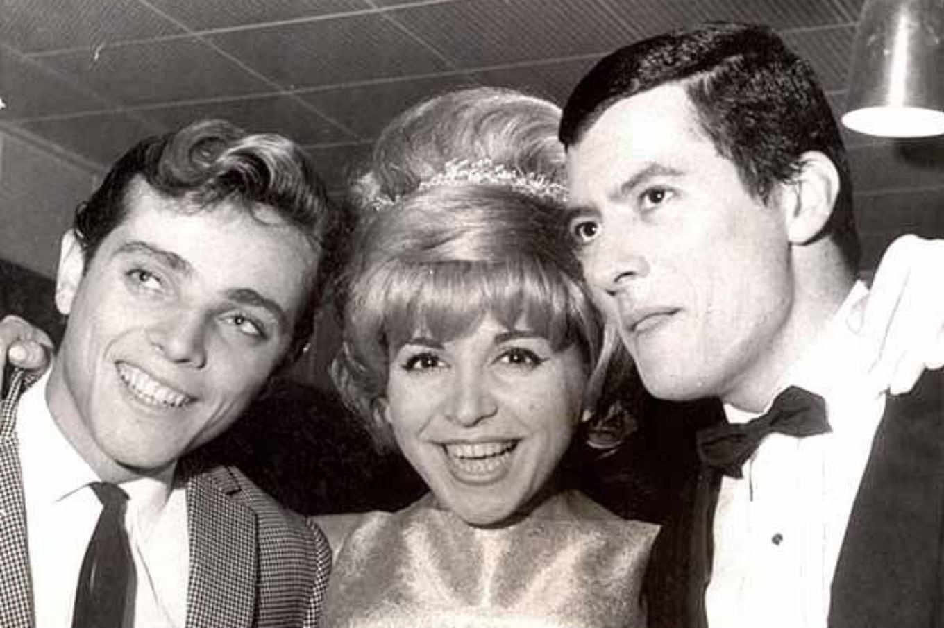 Violeta Rivas junto a Johnny Tedesco y Palito Ortega en El Club del Clan