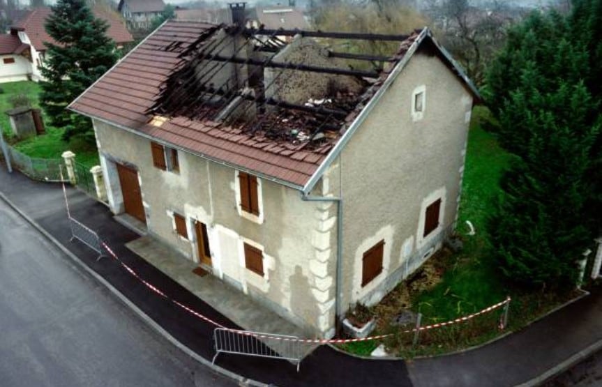 Imagen de la casa en Prévessin tras el incendio (Foto: Getty Images)