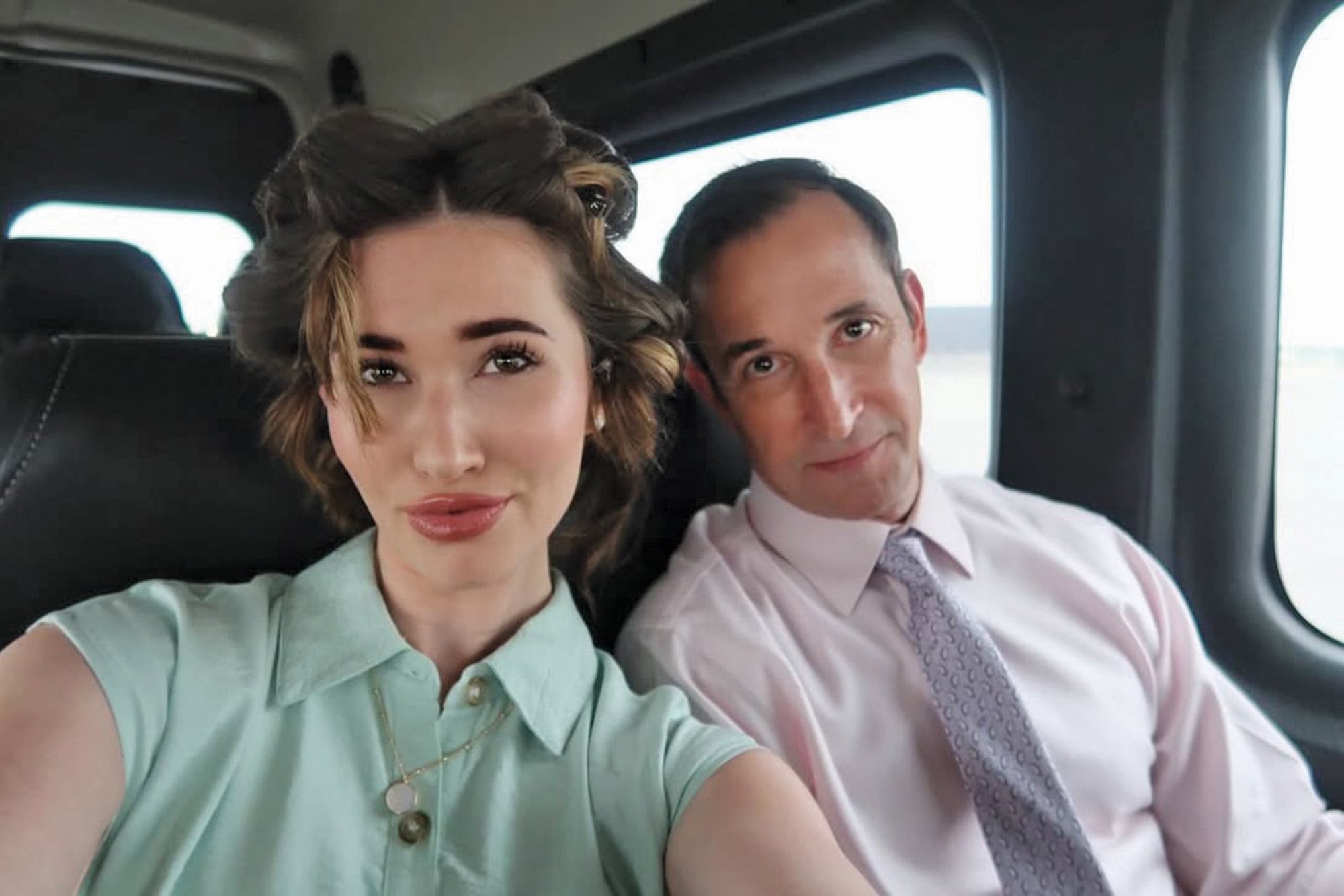 En los roles de
Harry y Becky, padre e hija
también en la ficción para la
serie