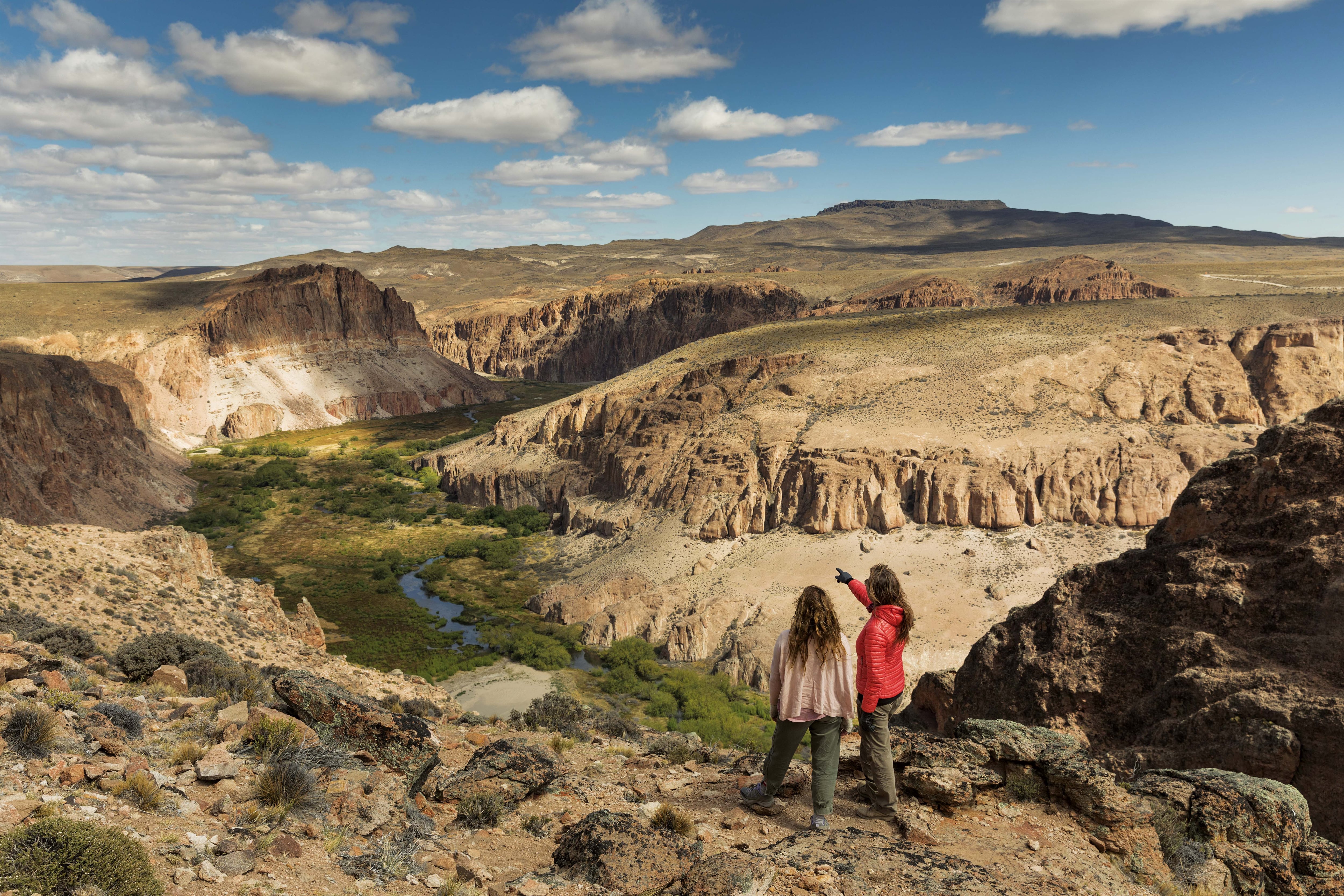 El Cañadón del Río Pinturas en Parque Patagonia.