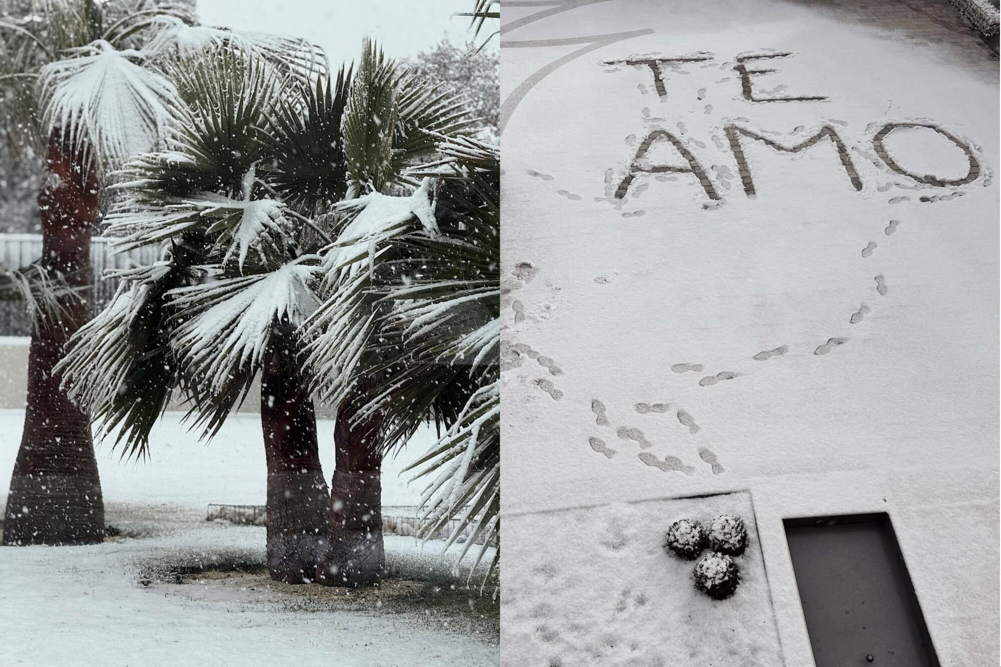 María Emilia Ferrero, pareja de Julián Álvarez, dejó registro de la nevada caída en Madrid