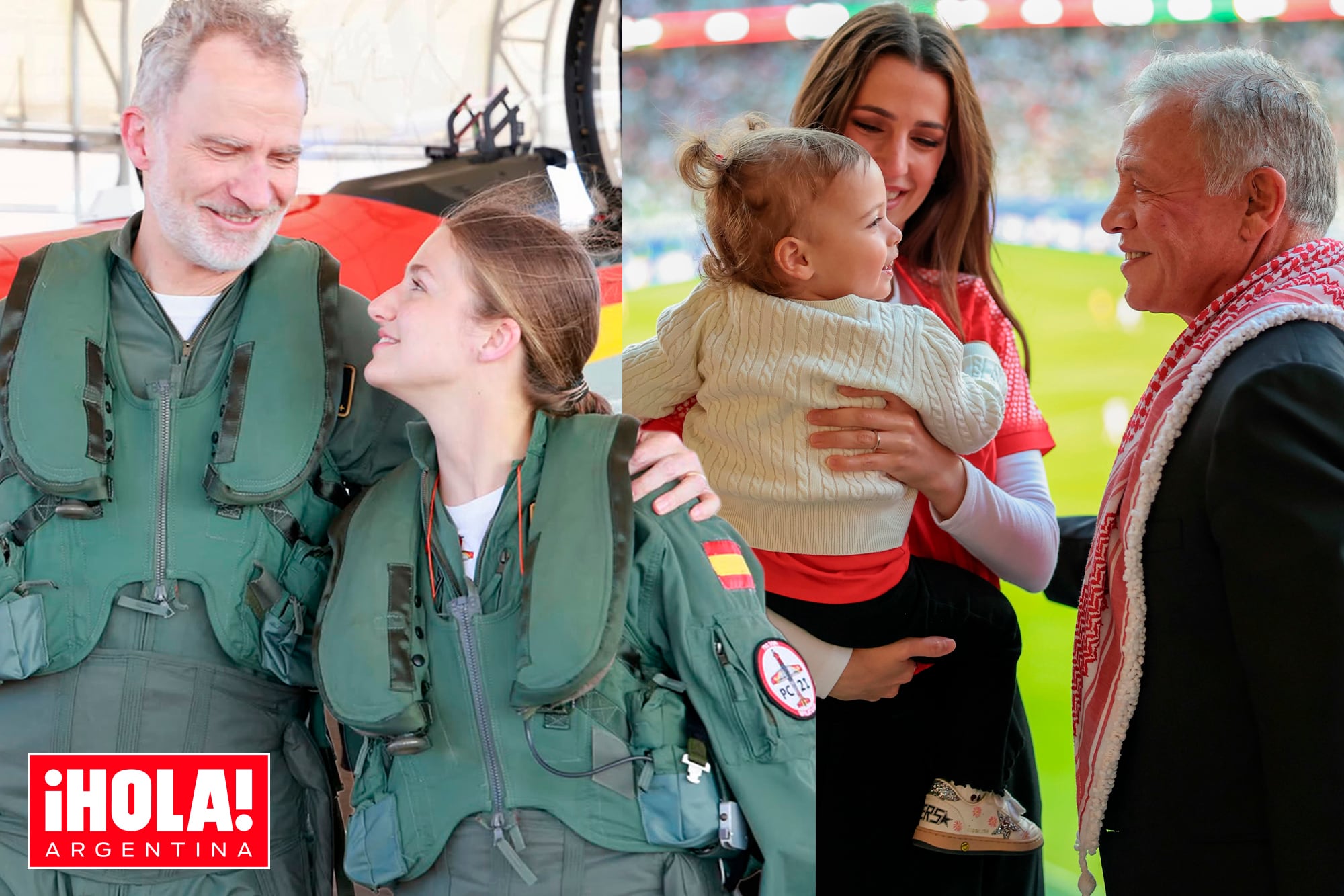 Realeza. El rey Felipe y su hija Leonor juntos en el aire, la fan más tierna de la selección jordana y los hijos de Mette