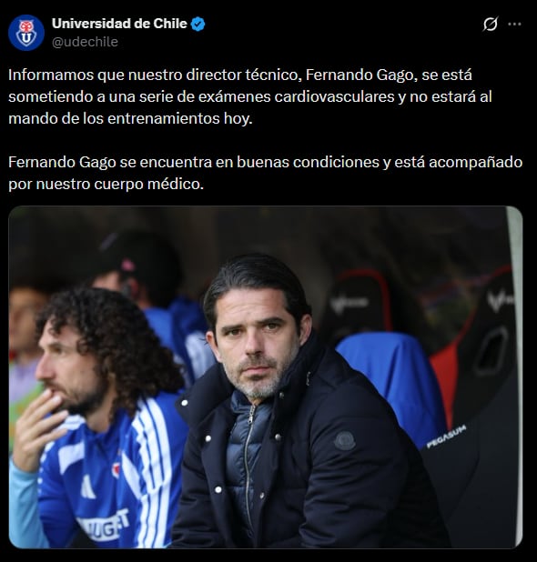 El posteo de la U de Chile sobre Fernando Gago