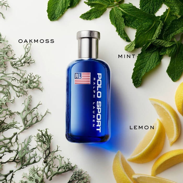 El Polo Sport de Ralph Lauren combina los cítricos del limón y la menta fresca con el musgo de roble