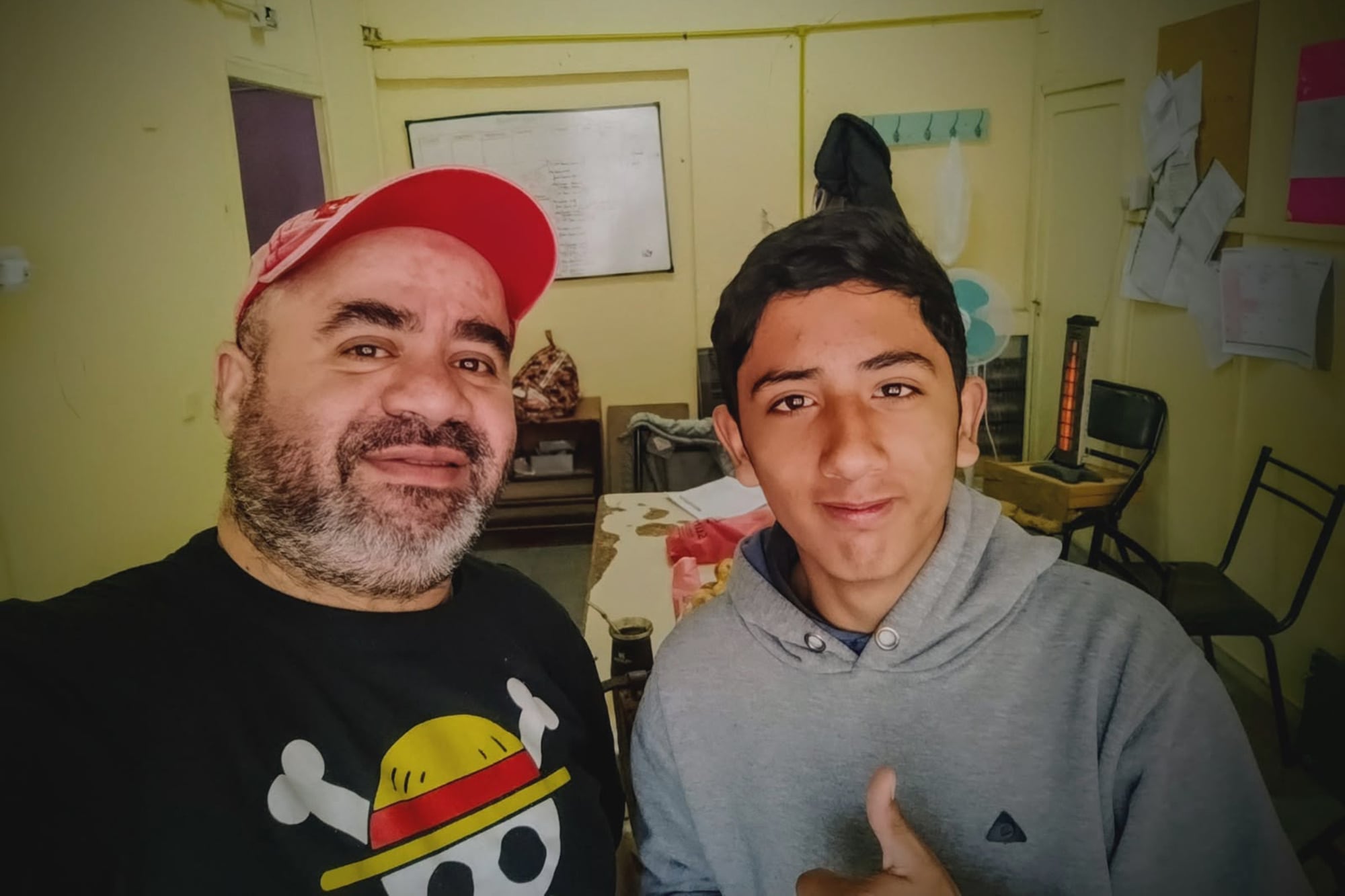 La selfie del día que se conocieron, por septiembre de 2023, después de los nervios y la ansiedad previa a charlar por primera vez