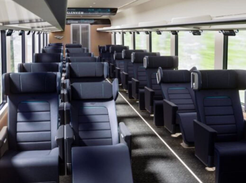 En los nuevos vagones de Amtrak habrá asientos más cómodos
