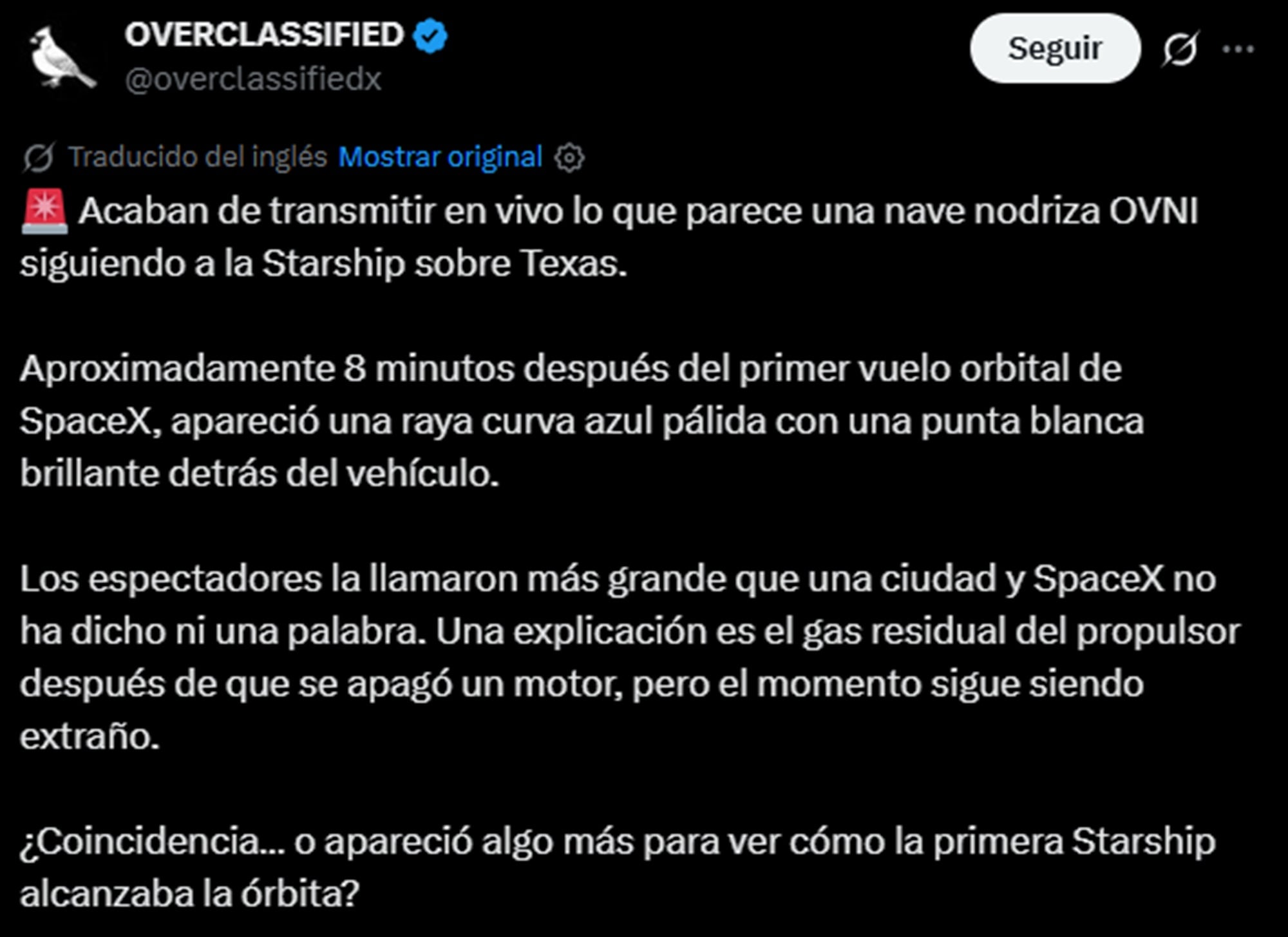 Las dudas se instalaron en redes sociales por la presencia del supuesto OVNI