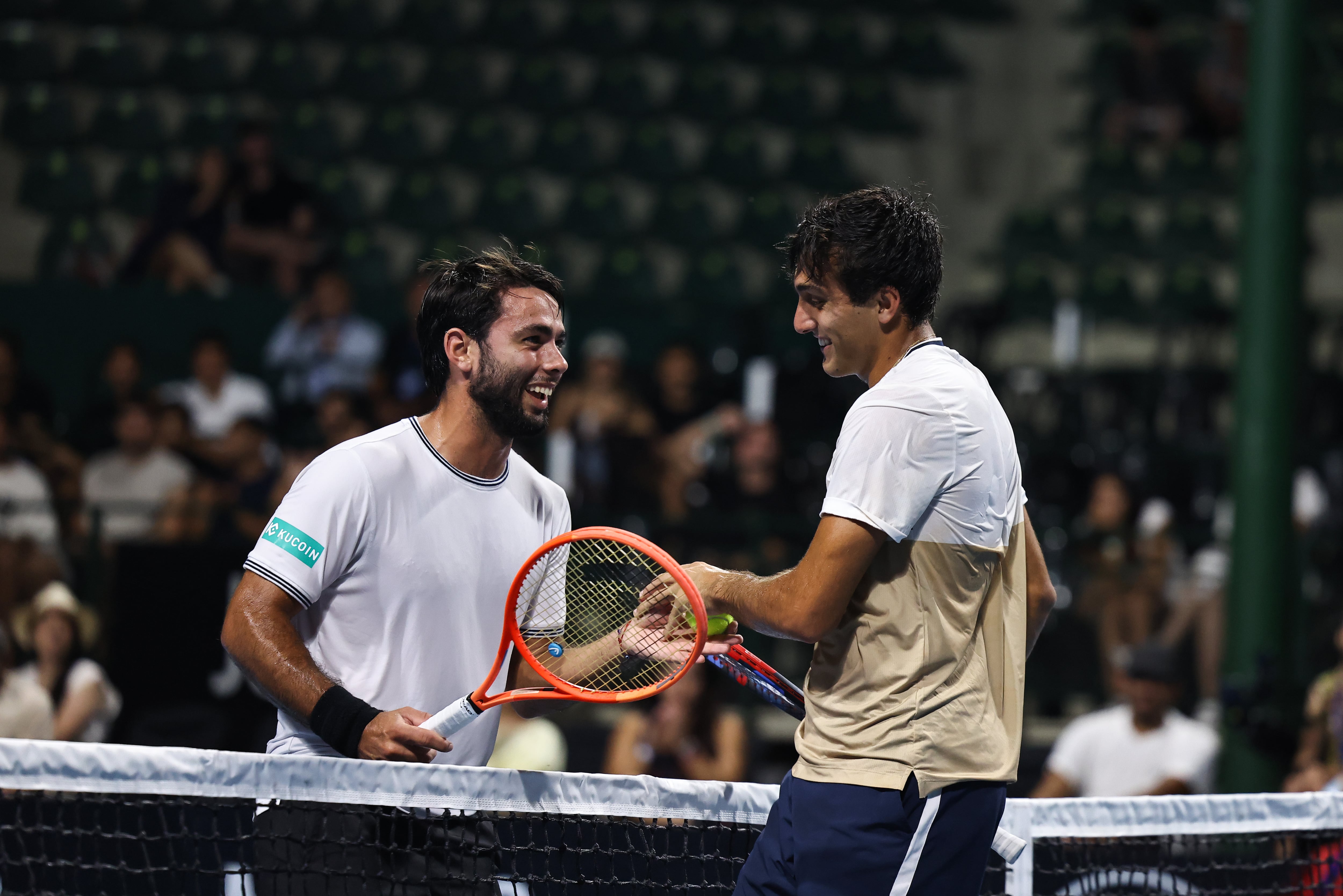 Un momento de distensión, con Genaro Olivieri y Román Burruchaga